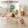 BlueWood Pikler Triangle Set, Toddler Wooden Climbing Toys Indoor 7in1 Foldable Climber for Kids, Montessori Philosophy Play Jungle Gym with Arch, Ramp, Ladder (Warm Winter Christmas) view 2