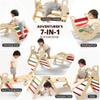 BlueWood Pikler Triangle Set, Toddler Wooden Climbing Toys Indoor 7in1 Foldable Climber for Kids, Montessori Philosophy Play Jungle Gym with Arch, Ramp, Ladder (Warm Winter Christmas) view 3