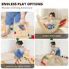 BlueWood Pikler Triangle Set, Toddler Wooden Climbing Toys Indoor 7in1 Foldable Climber for Kids, Montessori Philosophy Play Jungle Gym with Arch, Ramp, Ladder (Warm Winter Christmas) view 4