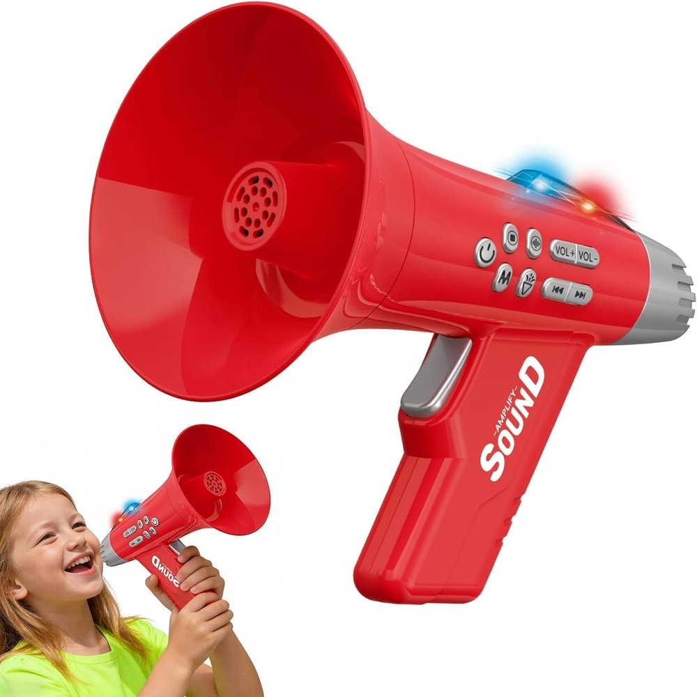Cool Toys for 3 Year Old Girls, 5 Sounds Effect Voice Changer for Kids, Easy to Use and Fun Megaphone with Recording & Adjustable Volume, Easter Halloween Xmas Birthday Gift for 3 4 5 6 7 8 Year Old