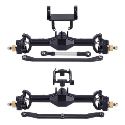 Brass Aluminum Diamond Portal 10mm Axle with Lay Down Servo Mount Links(Aluminum Black)