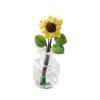 1:12 Scale Dollhouse Miniature Flower in Vase - Glass Clay Artificial Plant for Dollhouse Decor, Party, Wedding view 1
