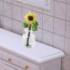 1:12 Scale Dollhouse Miniature Flower in Vase - Glass Clay Artificial Plant for Dollhouse Decor, Party, Wedding view 2