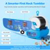 Rock Tumbler Kit for Kids & Beginners 1LB Quiet Rock Polisher with Noise-Reducing Cover, 3 Speeds, 9-Day Timer & Memory, Complete STEM Gift with Rocks & 4-Stage Grit view 2