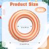 2PCS Floats for Kids Rings, Pool Floats Swimming Rings for Kids, Pool Floats 21in Girls Boys Inflatable Striped Floats for Swimming Pool Summer Beach Party, Blue + Orange view 2