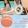2PCS Floats for Kids Rings, Pool Floats Swimming Rings for Kids, Pool Floats 21in Girls Boys Inflatable Striped Floats for Swimming Pool Summer Beach Party, Blue + Orange view 4