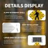 24in Solar Pedestrian Crossing Sign Flashing LED Highlight Road Traffic Blinking Street Warning Sign, Aluminum IP65 Weatherproof Crosswalk Signs for Park School Urban (yellow) 30"-2set view 4