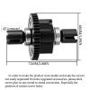 46T Center Differential Assembly #9585 Upgrades Part for Sledge 1/8,Heavy Duty Medium Carbon Steel & Aluminum Alloy RCarmumb RC Truck Replacement Upgrade,Black view 3