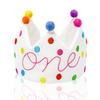 1st First Pink Birthday Crown Hat, First Birthday Party Hats, Personalized Hand Embroidered Crown Premium Handmade One Crown Hat First Birthday Hat for Baby Toddler Kids Boys Girls Fit All Ages view 1