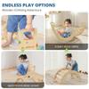 BlueWood Pikler Triangle Set, Toddler Wooden Climbing Toys Indoor 7in1 Climber, Foldable Kids Climbing Toys, Montessori Play Jungle Gym with Arch, Ramp, Ladder (Natural) view 4