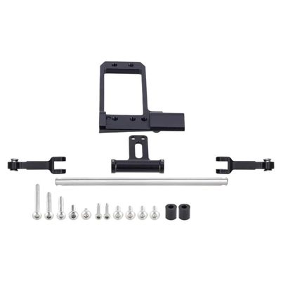 Aluminium BAT Servo Mount and Scale Hydraulic Steering Link 1 10 Scale Compatible with Automotive Motorcycle Parts Vanquish Phoenix VS4-10 F10 Portal Axle(Black)