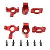 Aluminum Steering Blocks & Caster C-Hubs Knuckle Set for 1/18 LaTrax Teton Desert Prerunner Rally RC Car, C-Cup Stub Axle Carrier Upgrade, Replacement #7532 / 7552X (Red) view 4