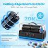KomeStone Ultra Quiet Brushless Rock Tumbler Kit 7LB Dual Barrel Polisher with Noise-Canceling Cover, Complete Gemstone & Jewelry STEM Set for Adults & Gift view 2