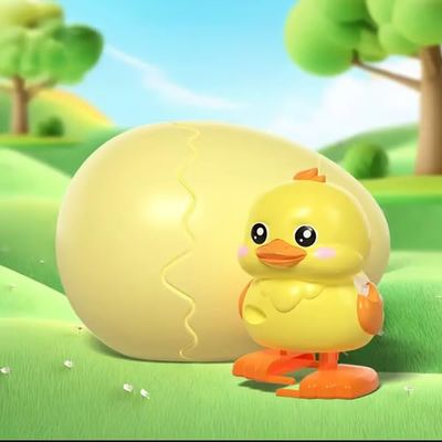 2026 Easters Latest Gift - Wind-Up Animal Hatching Surprise Egg, Hatching Dinosaur Egg Toy, Spinning Egg Hatches into Walking Dinosaur, Reusable Clockwork Funny Novelty Gag Gift, Easter (Duck)