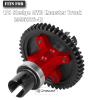 52T Upgrade Part for 1/8 Sledge Center Diff to Straight Shaft,RCarmumb Medium Carbon Steel & Aluminum Heavy Duty Center Differential Spur Gear Shaft Replacement for Sledge Monster Truck,Red view 2