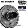 52T Upgrade Part for 1/8 Sledge Center Diff to Straight Shaft,RCarmumb Medium Carbon Steel & Aluminum Heavy Duty Center Differential Spur Gear Shaft Replacement for Sledge Monster Truck,Red view 3