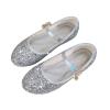 Girls Glitter Mary Jane Shoes Slip on Sequins Shoes Classic Rhinestone Sandals Wedding Party Mary Jane Pumps (Silver, 10.5 Little Child) view 1