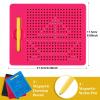 Yexiya 3 Pcs Magnetic Drawing Board for Kids, Toddler Travel Drawing Kit Magnet Sketch Thread Board with Stylus Pen and Beads Toy for Child Quiet Time Activities (7 x 8.5 Inches,Multicolor 2) view 2