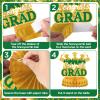 Green Gold Graduation Decorations Class of 2026 Green Gold Graduation Party Supplies Include Congrats Grad Banner Backdrop Congratulations Balloons Hanging Swirl Honeycomb for High School College view 3