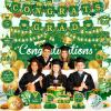 Green Gold Graduation Decorations Class of 2026 Green Gold Graduation Party Supplies Include Congrats Grad Banner Backdrop Congratulations Balloons Hanging Swirl Honeycomb for High School College view 4