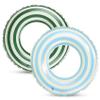 2PCS Floats for Kids Rings, Pool Floats Swimming Rings for Kids, Pool Floats 21in Girls Boys Inflatable Striped Floats for Swimming Pool Summer Beach Party, Blue + Green view 1