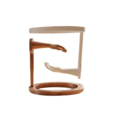 Anti-Gravity Floating Desk Decor - 3D Printed Optical Illusion Sculpture, Unique Levitating Art for Modern Home & Office(Brown+White)
