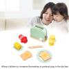 Gavigain Wooden Toaster Play Set Safe Bread Maker Toy Kids Hand Eye Coordination Kitchen view 3