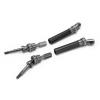UPALDHOU RC Rear Drive Shaft, Metal CVD Steel Assembly with Enhanced Control and Stability for 1/10 Slash Rustler 4x4 RC Cars (Black) view 1