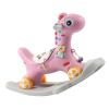 NOENNULL Rocking Horse, Toy for Toddlers, Removable, Safe Backrest, Fine Workmanship, Cute Rocking Horse for Riding on for Children Aged 3 and Over (Pink) view 4
