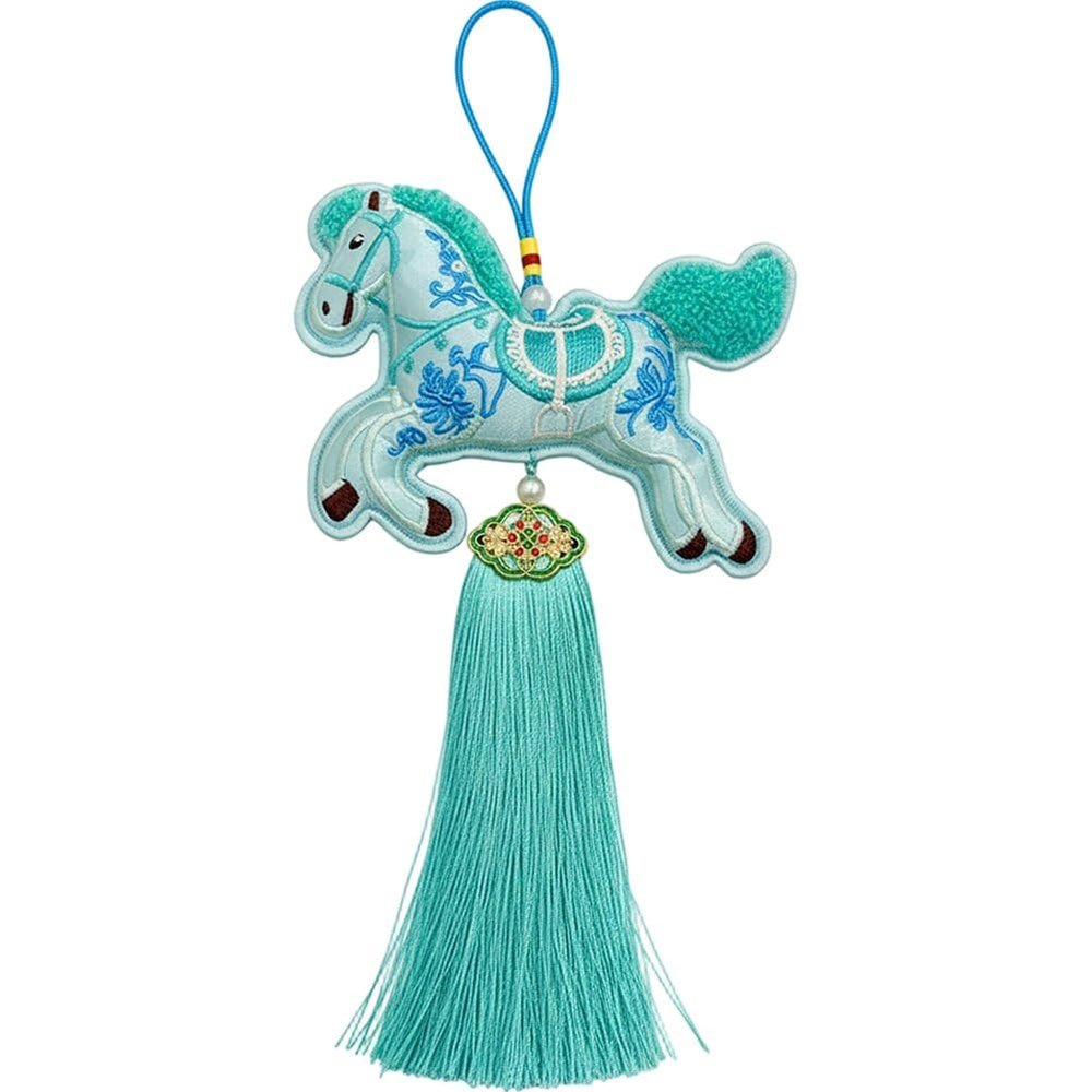 Ulxkmt Chinese New Year Decorations 2026 Year of Stuffed Zodiac Horse Pendant Feng Shui Hanging Pendants Plush Toy Charms for Cars Bags Shop