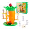 Carrot Balance Board Game, Bunny Figurines, 17x17x19cm, Carrot Balancing Board Game, Tower Design Interactive Toys, Fun Design, for Kids Playroom Classroom Games Party Activity view 1
