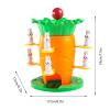 Carrot Balance Board Game, Bunny Figurines, 17x17x19cm, Carrot Balancing Board Game, Tower Design Interactive Toys, Fun Design, for Kids Playroom Classroom Games Party Activity view 2