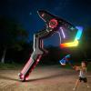 Duuooss Dual Axe Blade, Interstellar Spark Battle Blade Dual Mode LED Light Blades, 7 Color Change, One Button Switching, Realistic Sounds Design, Mist Effect, USB Rechargeable (Red)