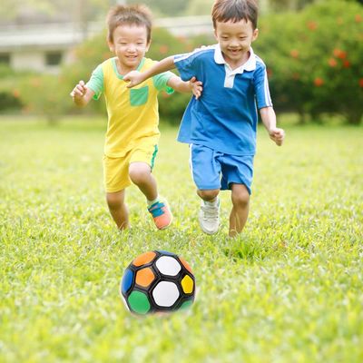 ACOGEDO Children Outdoor Play Training Size 2 Soccer Ball Kid Sport Match Football 13cm 5 1inch Letter Which to Air The Ability Air The Composite Materials and Good Internal (Colorful Balls)