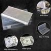 100 Pieces Clear Currency Sleeves, Dollar Bill Holder with Storage Case for Collectors, Plastic Paper Money Holders Money Protector for Bills, Album Banknotes Stamp Paper Protector Slab Holder CH10 view 3