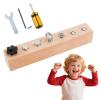 Educational Screw-Tightening Busy Board, Activity Board with Wooden Screwdriver Set, Early Childhood Education Screw-Tightening Toy (7-Hole) view 1