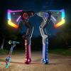 Duuooss Dual Axe Blade, Interstellar Spark Battle Blade Dual Mode LED Light Blades, 7 Color Change, One Button Switching, Realistic Sounds Design, Mist Effect, USB Rechargeable (Blue+Red)