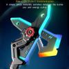 Duuooss Dual Axe Blade, Interstellar Spark Battle Blade Dual Mode LED Light Blades, 7 Color Change, One Button Switching, Realistic Sounds Design, Mist Effect, USB Rechargeable (Blue+Red) view 2