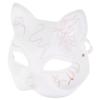 BESPORTBLE DIY Cat Face Paper Mask for Unpainted Blank Pulp Mask for Masquerade Cosplay Party Accessory for Dress-up and Halloween view 1