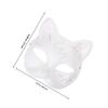 BESPORTBLE DIY Cat Face Paper Mask for Unpainted Blank Pulp Mask for Masquerade Cosplay Party Accessory for Dress-up and Halloween view 2