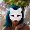 BESPORTBLE DIY Cat Face Paper Mask for Unpainted Blank Pulp Mask for Masquerade Cosplay Party Accessory for Dress-up and Halloween view 3