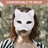 BESPORTBLE DIY Cat Face Paper Mask for Unpainted Blank Pulp Mask for Masquerade Cosplay Party Accessory for Dress-up and Halloween view 4