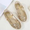 Girls Glitter Mary Jane Shoes Slip on Sequins Shoes Classic Rhinestone Sandals Wedding Party Mary Jane Pumps (Gold, 12 Little Child) view 2