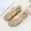 Girls Glitter Mary Jane Shoes Slip on Sequins Shoes Classic Rhinestone Sandals Wedding Party Mary Jane Pumps (Gold, 12 Little Child) view 4