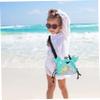 Monetais 4Pcs Kids Beach Bag, Crab Shaped Mesh Seashell Bag with Zipper Personalized Seashell Collecting Pouch for Boys and Girls view 3