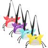 Monetais 4Pcs Kids Beach Bag, Crab Shaped Mesh Seashell Bag with Zipper Personalized Seashell Collecting Pouch for Boys and Girls view 4