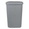 13.3 Gallon Gray Kitchen Trash Can, Push Button Touch Lid Garbage Bin, Slim Space Saving Design Fits Standard 13 Gal Bags, Odor Control Decorative Finish Home Office view 3