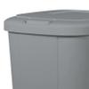 13.3 Gallon Gray Kitchen Trash Can, Push Button Touch Lid Garbage Bin, Slim Space Saving Design Fits Standard 13 Gal Bags, Odor Control Decorative Finish Home Office view 4