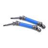 UPALDHOU RC Rear Drive Shaft, Metal CVD Steel Assembly with Enhanced Control and Stability for 1/10 Slash Rustler 4x4 RC Cars (Blue) view 1