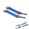 UPALDHOU RC Rear Drive Shaft, Metal CVD Steel Assembly with Enhanced Control and Stability for 1/10 Slash Rustler 4x4 RC Cars (Blue) view 2